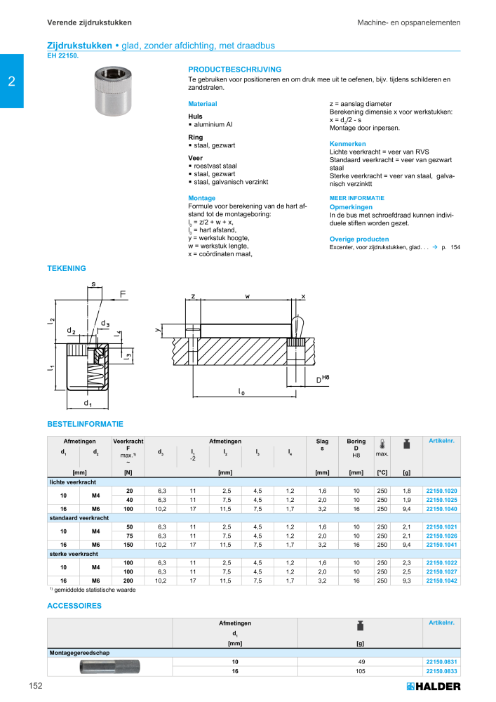 HALDER Hoofdcatalogus Normdelen NR.: 21021 - Pagina 152