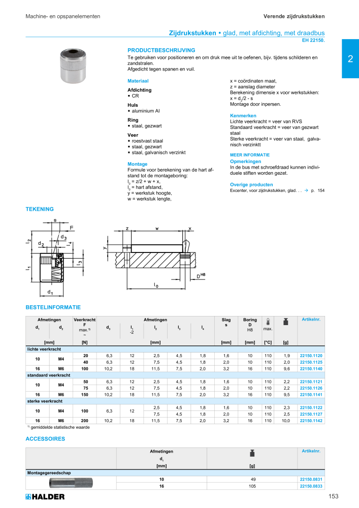 HALDER Hoofdcatalogus Normdelen NR.: 21021 - Pagina 153