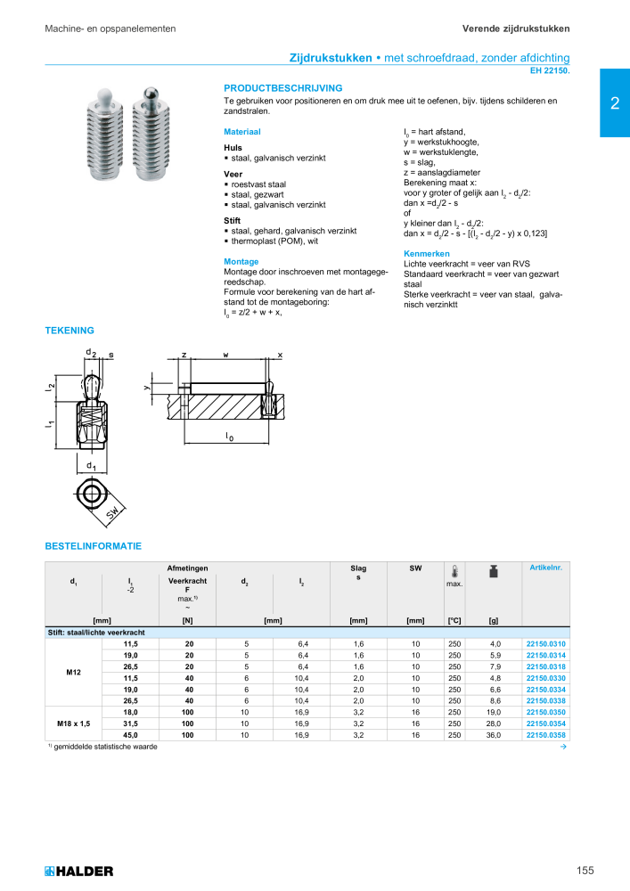 HALDER Hoofdcatalogus Normdelen NR.: 21021 - Pagina 155
