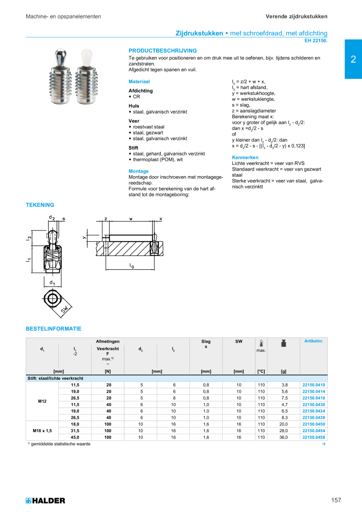 HALDER Hoofdcatalogus Normdelen NR.: 21021 - Pagina 157