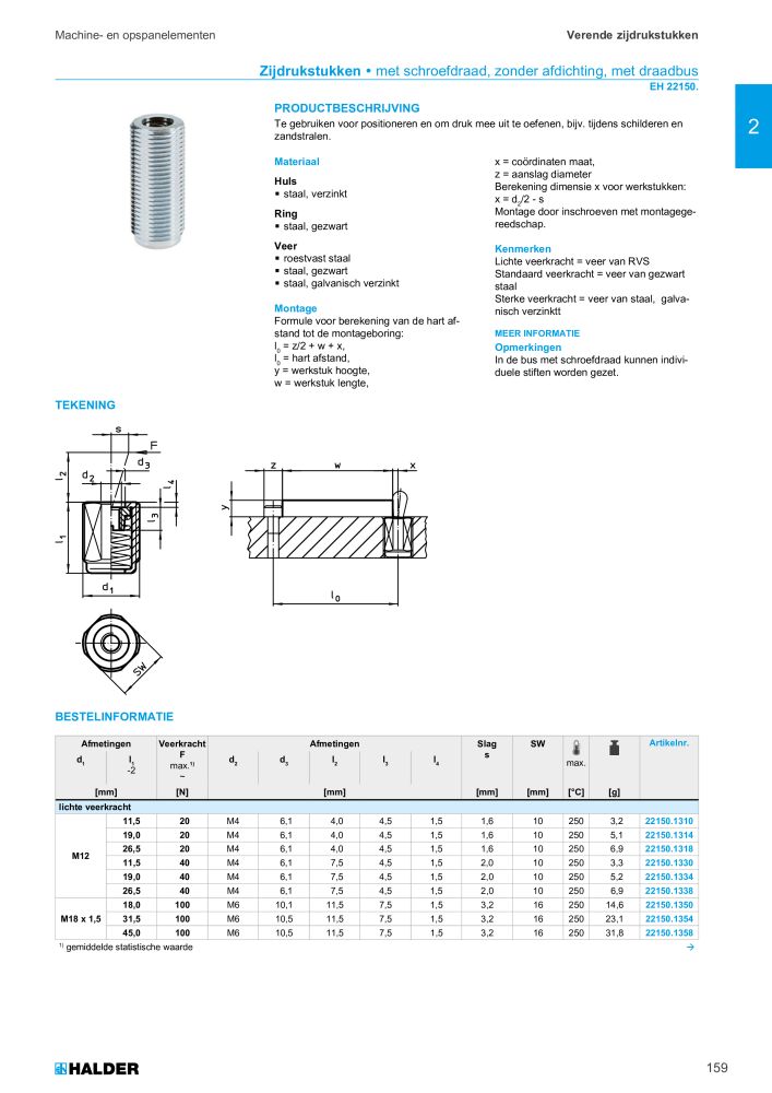 HALDER Hoofdcatalogus Normdelen NR.: 21021 - Strona 159