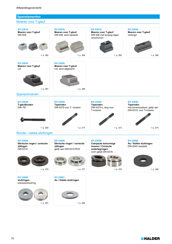 HALDER Hoofdcatalogus Normdelen NR.: 21021 - Pagina 16