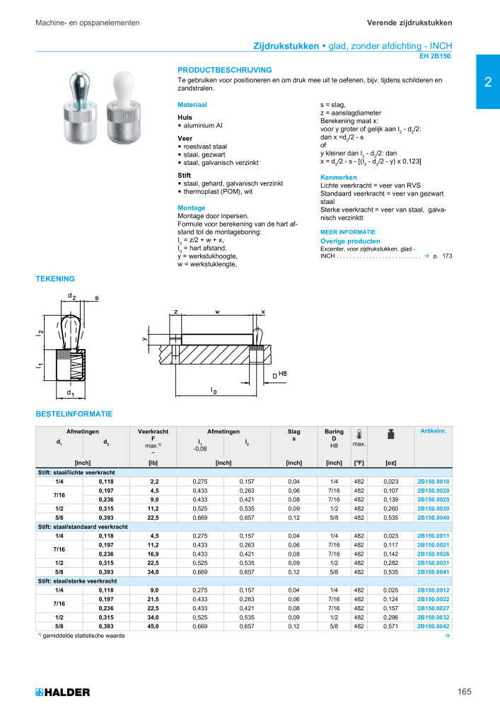 HALDER Hoofdcatalogus Normdelen NR.: 21021 - Seite 165