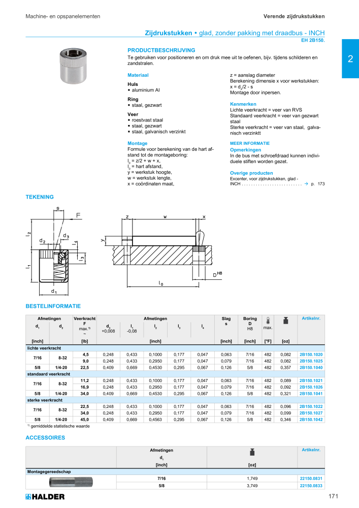 HALDER Hoofdcatalogus Normdelen NR.: 21021 - Pagina 171