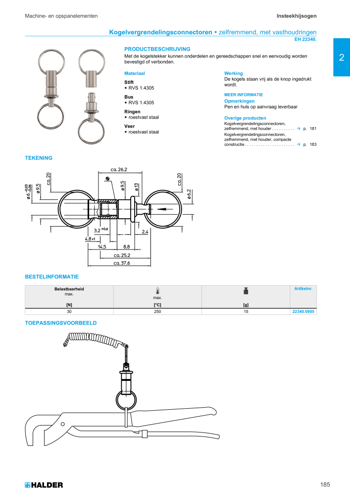 HALDER Hoofdcatalogus Normdelen Nº: 21021 - Página 185