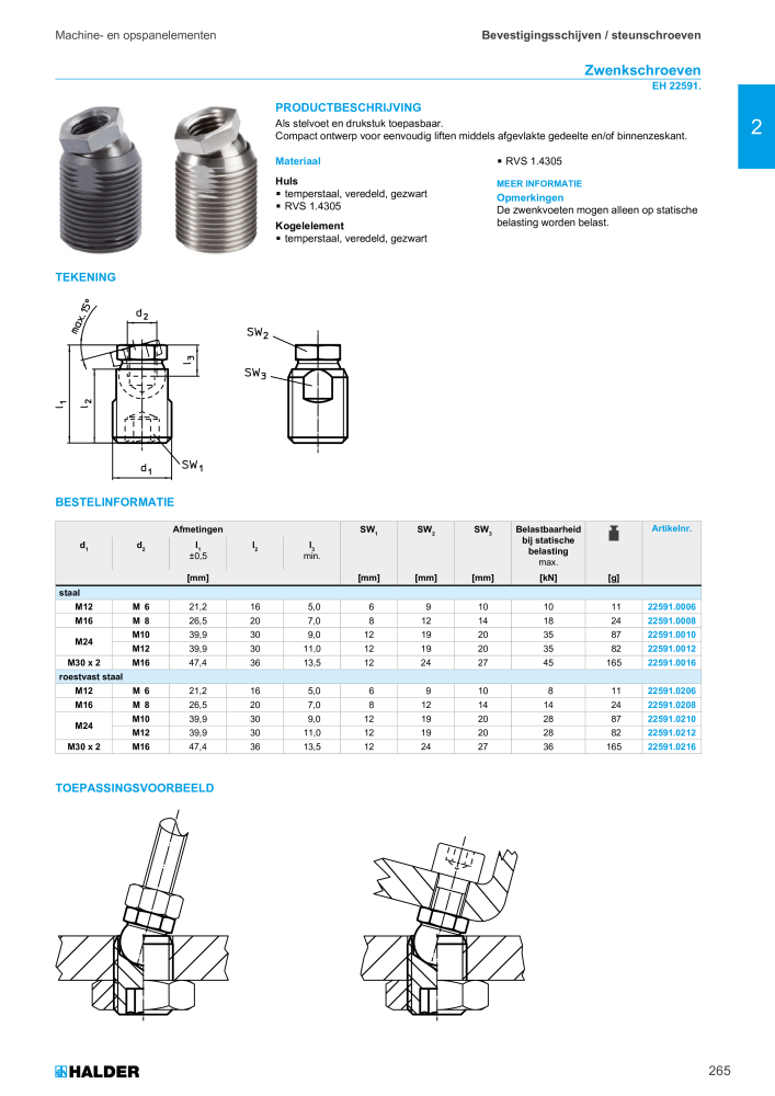 HALDER Hoofdcatalogus Normdelen NR.: 21021 - Pagina 265