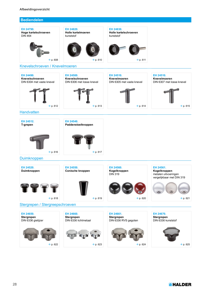 HALDER Hoofdcatalogus Normdelen NR.: 21021 - Pagina 28