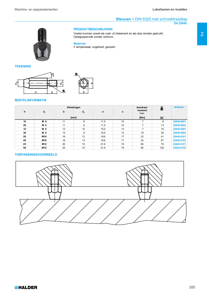 HALDER Hoofdcatalogus Normdelen NR.: 21021 - Pagina 285