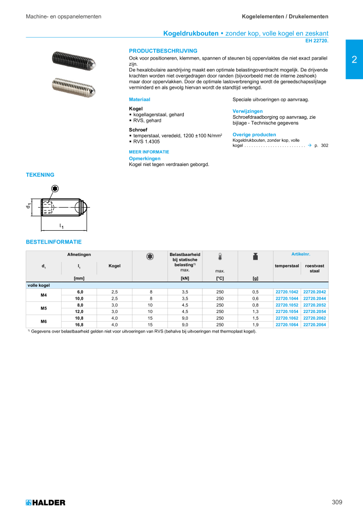 HALDER Hoofdcatalogus Normdelen NR.: 21021 - Pagina 309