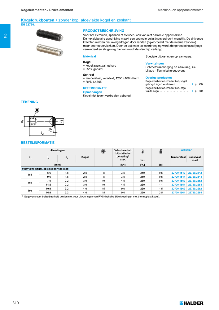 HALDER Hoofdcatalogus Normdelen NR.: 21021 - Pagina 310