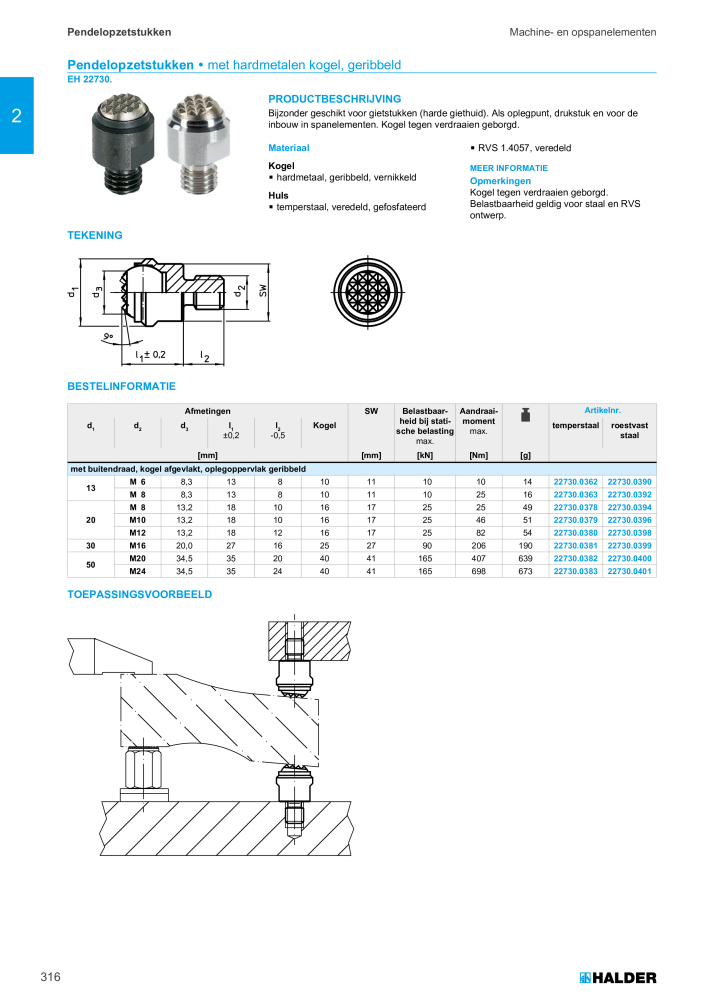 HALDER Hoofdcatalogus Normdelen NR.: 21021 - Pagina 316