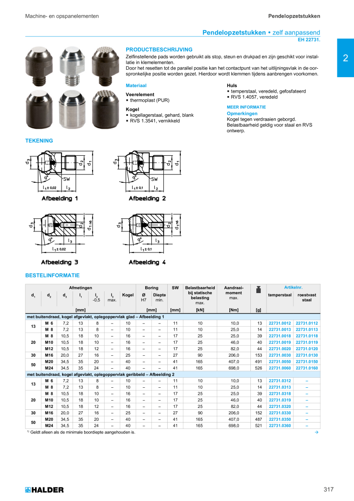HALDER Hoofdcatalogus Normdelen NR.: 21021 - Pagina 317