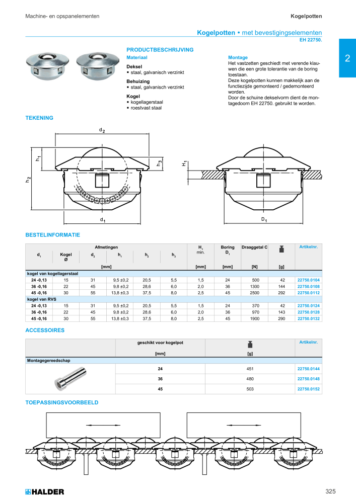 HALDER Hoofdcatalogus Normdelen NR.: 21021 - Pagina 325