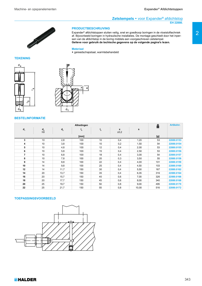 HALDER Hoofdcatalogus Normdelen Nº: 21021 - Página 343