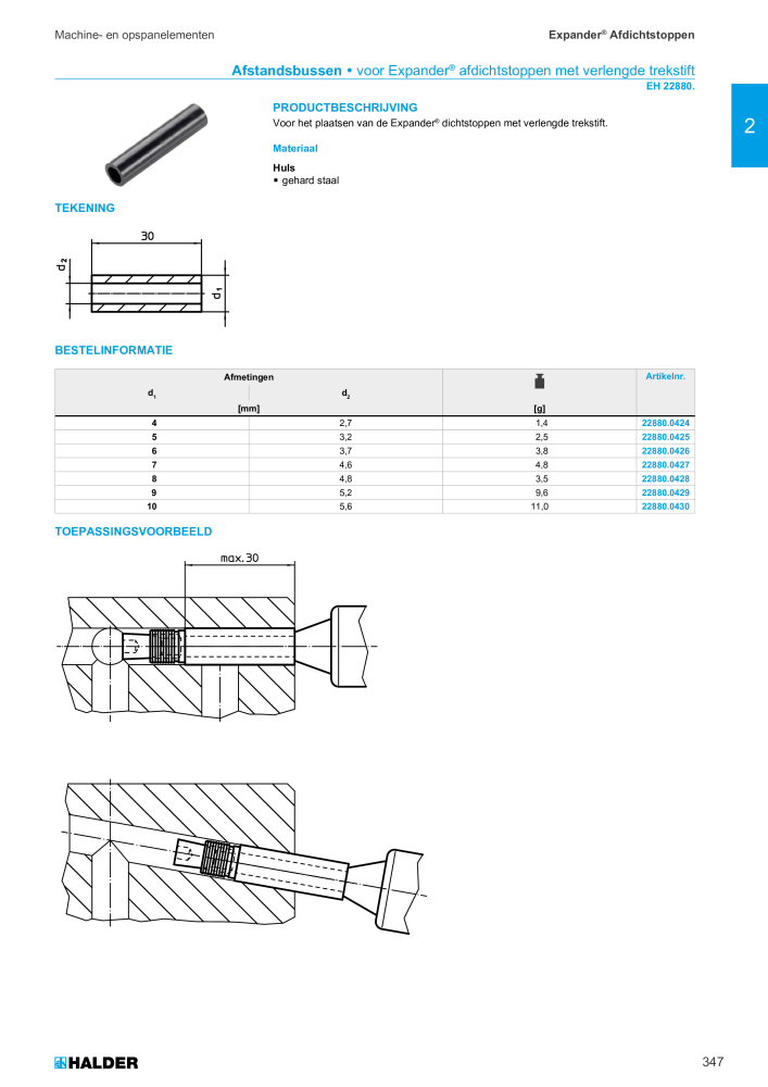 HALDER Hoofdcatalogus Normdelen NR.: 21021 - Pagina 347