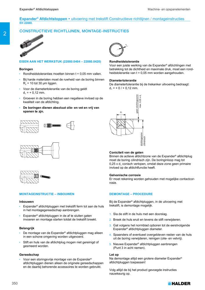 HALDER Hoofdcatalogus Normdelen NR.: 21021 - Pagina 350