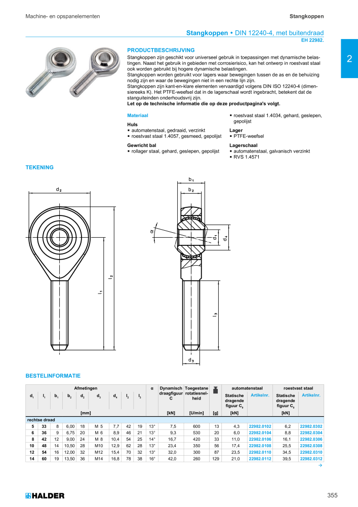 HALDER Hoofdcatalogus Normdelen NR.: 21021 - Seite 355