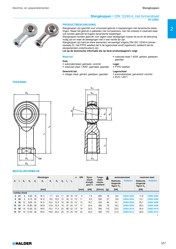 HALDER Hoofdcatalogus Normdelen NR.: 21021 - Pagina 357