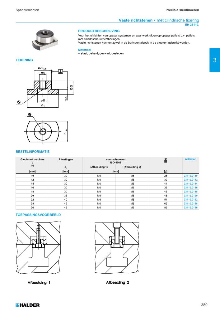 HALDER Hoofdcatalogus Normdelen Nº: 21021 - Página 389