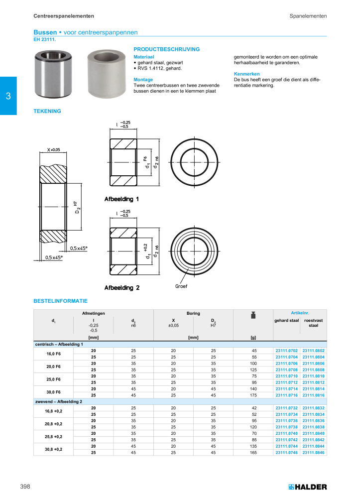 HALDER Hoofdcatalogus Normdelen NR.: 21021 - Pagina 398