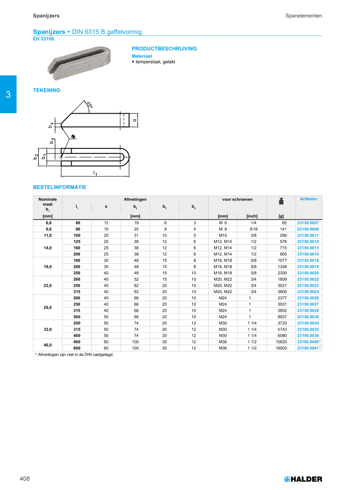 HALDER Hoofdcatalogus Normdelen NR.: 21021 - Pagina 408