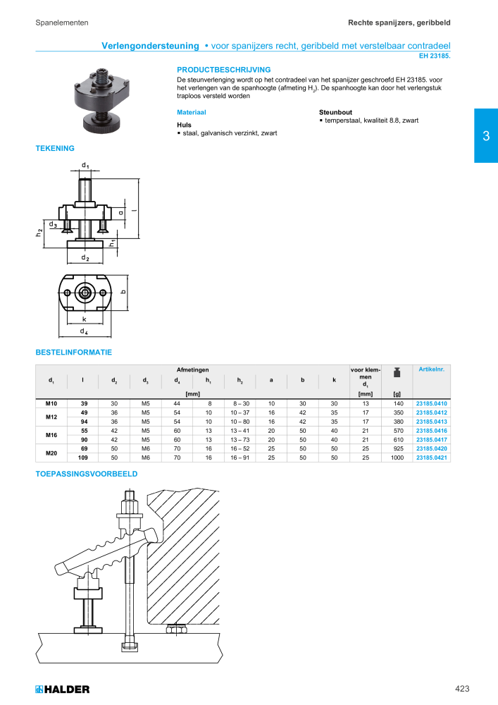 HALDER Hoofdcatalogus Normdelen NR.: 21021 - Pagina 423