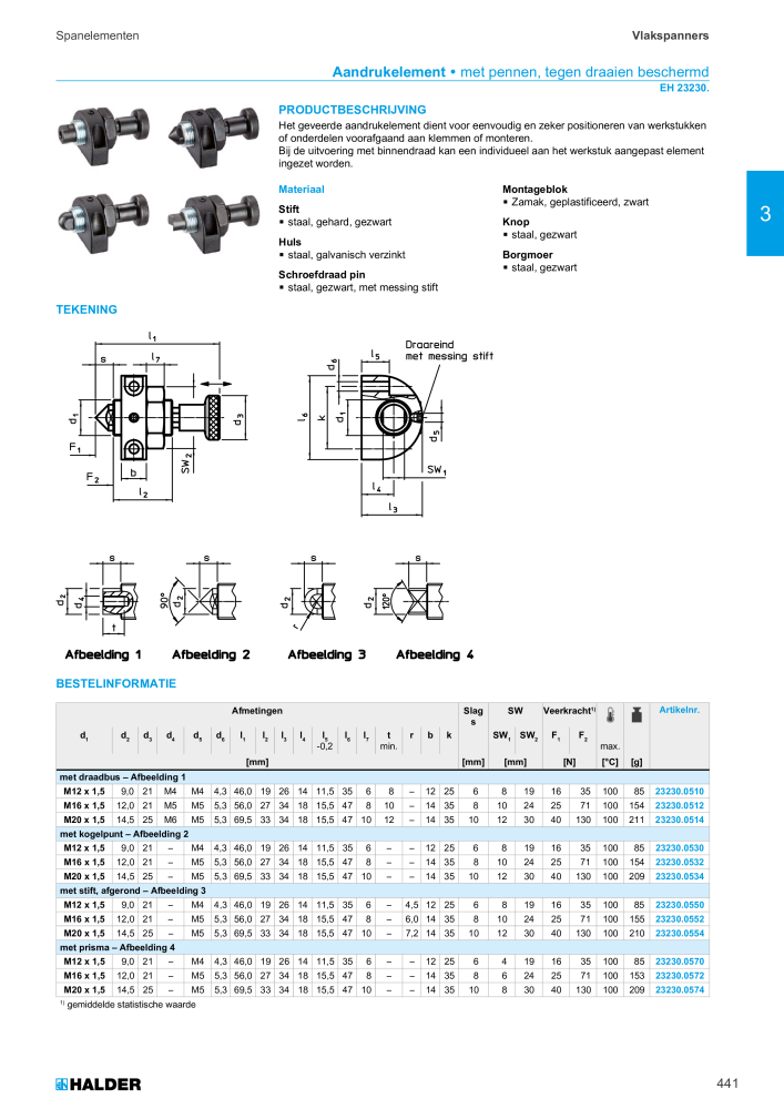 HALDER Hoofdcatalogus Normdelen NR.: 21021 - Pagina 441
