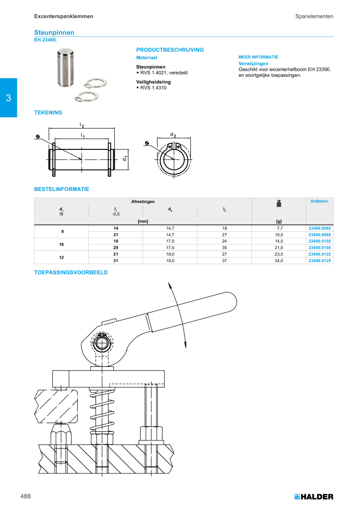 HALDER Hoofdcatalogus Normdelen NR.: 21021 - Pagina 488