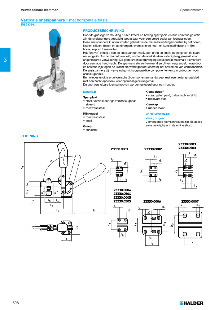 HALDER Hoofdcatalogus Normdelen NR.: 21021 - Pagina 508