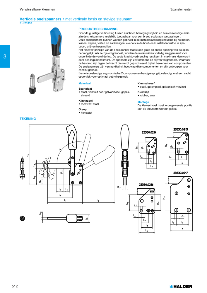 HALDER Hoofdcatalogus Normdelen NR.: 21021 - Pagina 512