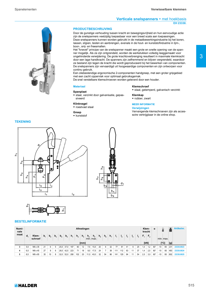 HALDER Hoofdcatalogus Normdelen NR.: 21021 - Pagina 515
