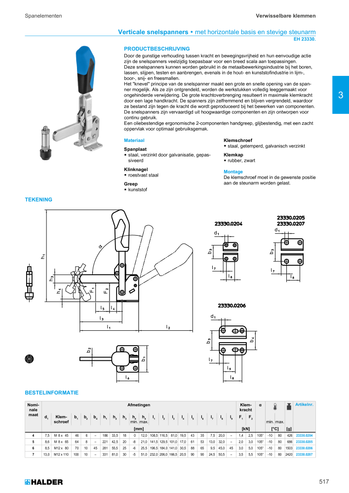 HALDER Hoofdcatalogus Normdelen NO.: 21021 - Page 517