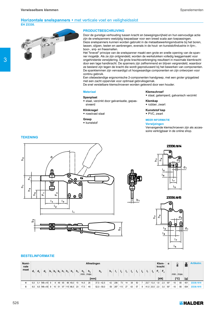 HALDER Hoofdcatalogus Normdelen NR.: 21021 - Pagina 526