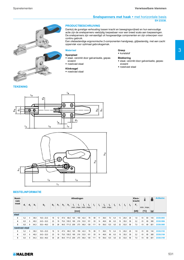 HALDER Hoofdcatalogus Normdelen NR.: 21021 - Pagina 531