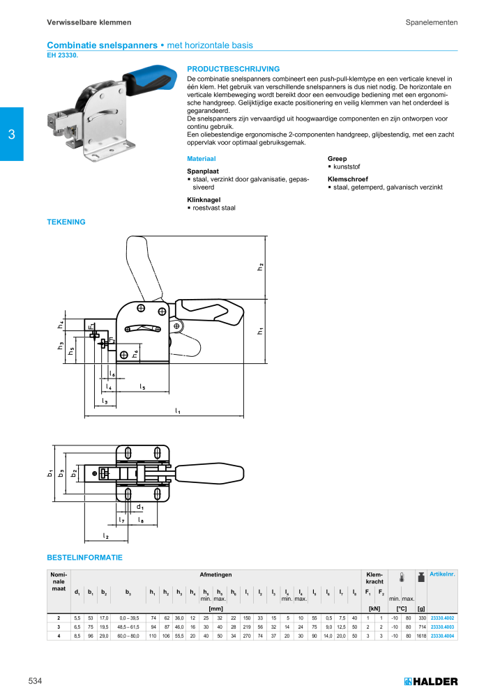 HALDER Hoofdcatalogus Normdelen NO.: 21021 - Page 534