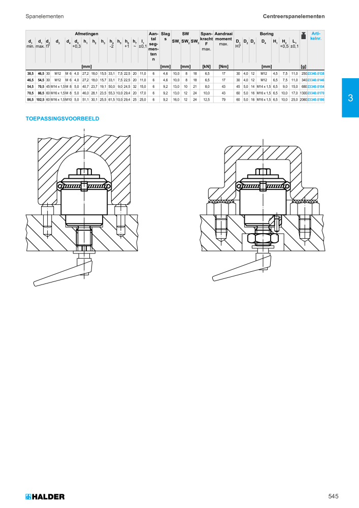 HALDER Hoofdcatalogus Normdelen Nº: 21021 - Página 545