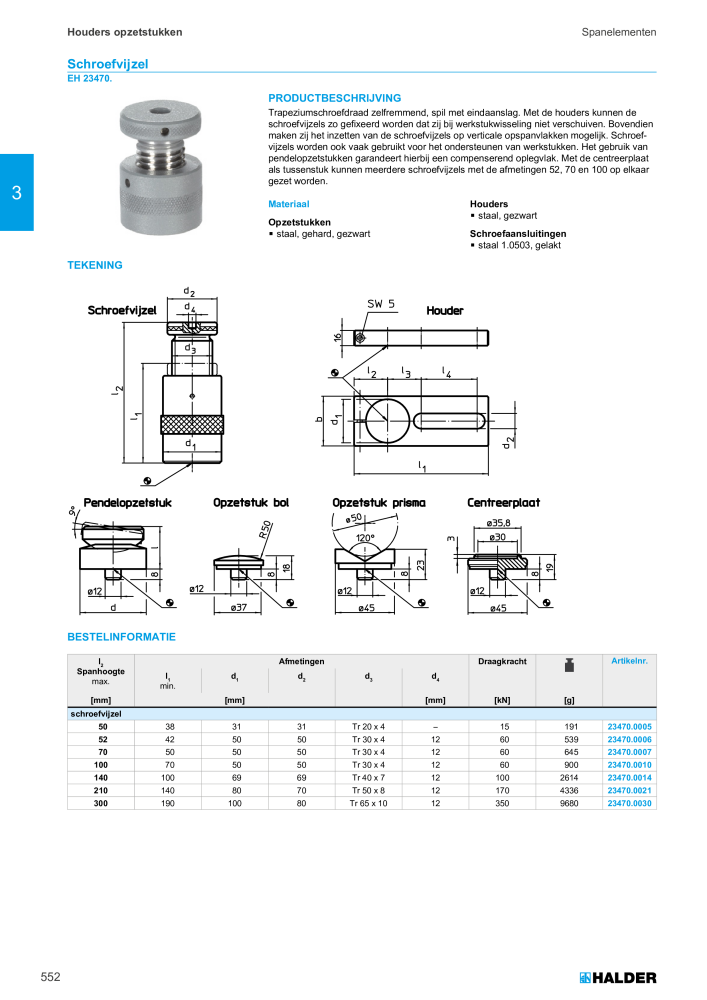 HALDER Hoofdcatalogus Normdelen NR.: 21021 - Pagina 552