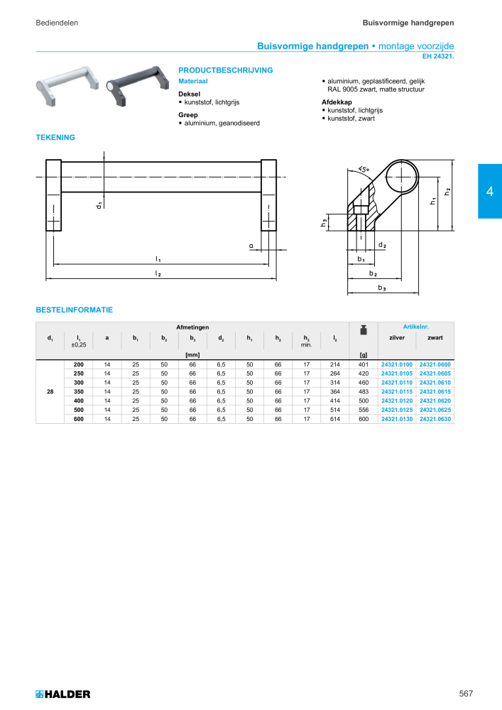 HALDER Hoofdcatalogus Normdelen NR.: 21021 - Pagina 567