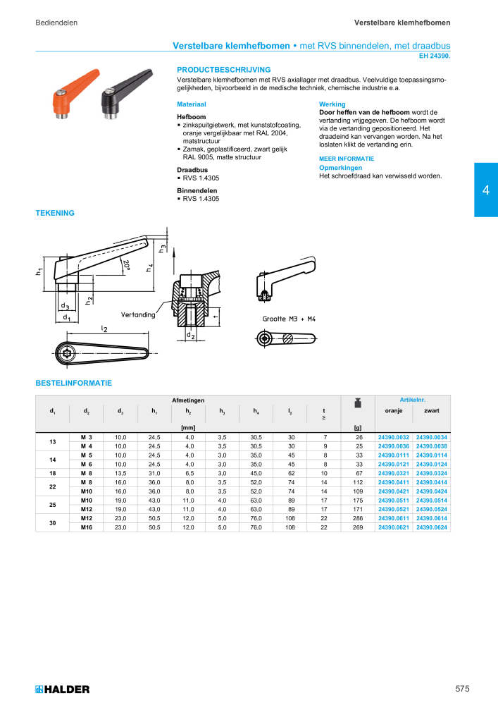 HALDER Hoofdcatalogus Normdelen NR.: 21021 - Pagina 575