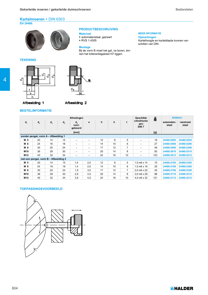 HALDER Hoofdcatalogus Normdelen NR.: 21021 - Pagina 604