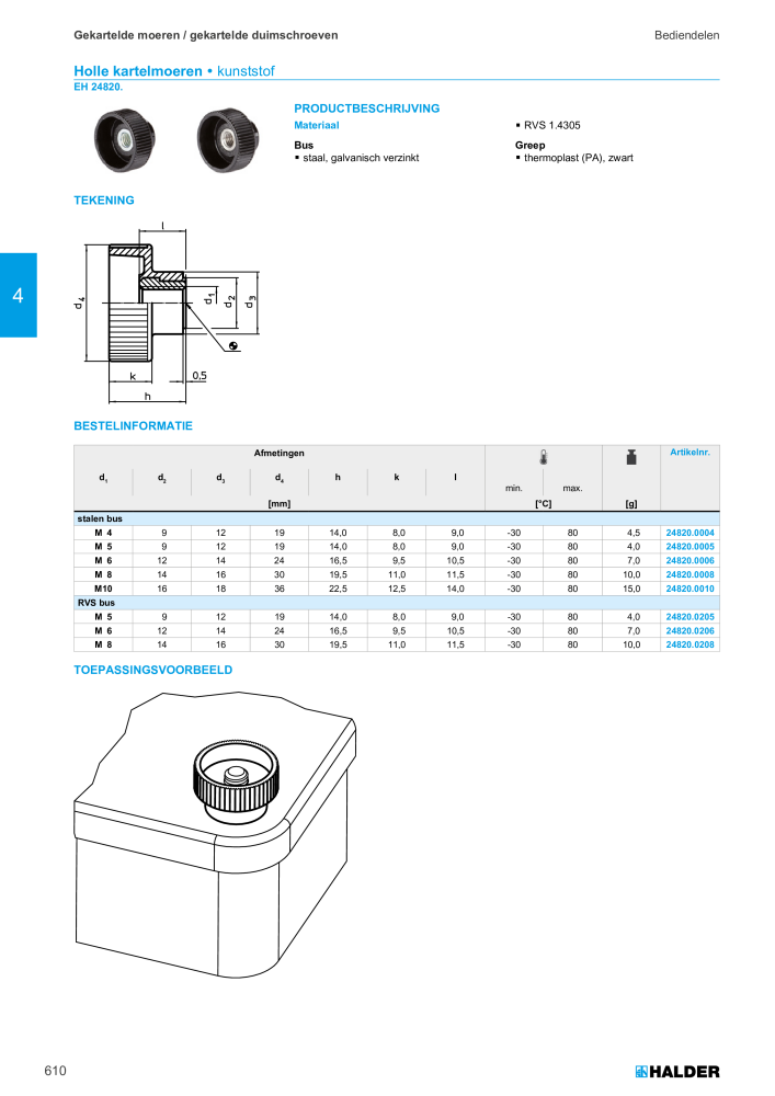 HALDER Hoofdcatalogus Normdelen NR.: 21021 - Pagina 610