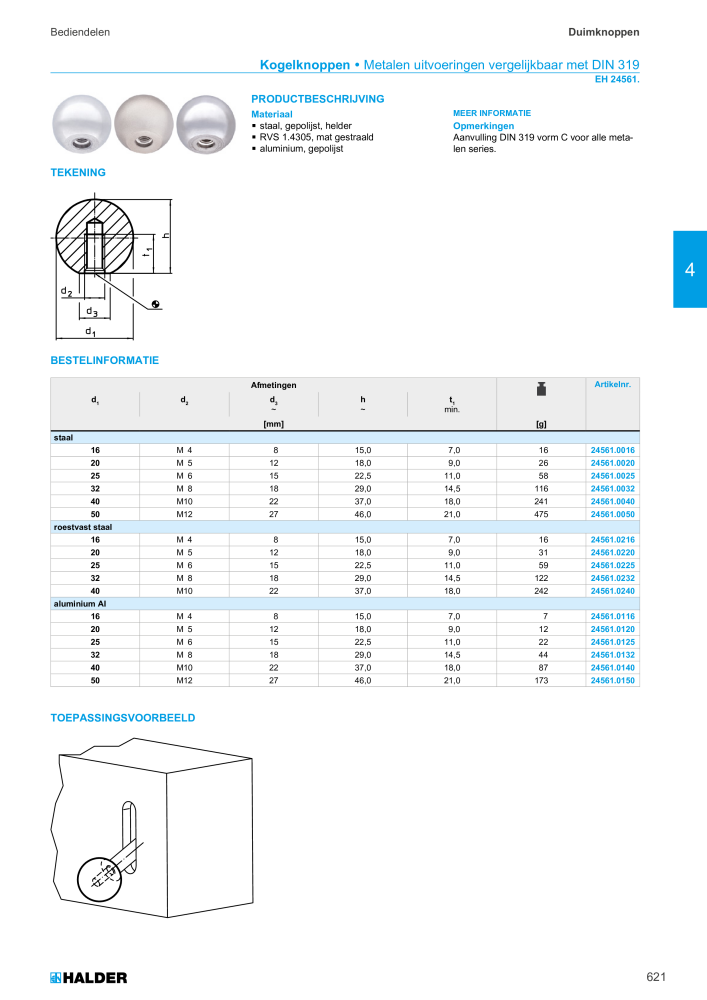 HALDER Hoofdcatalogus Normdelen n.: 21021 - Pagina 621
