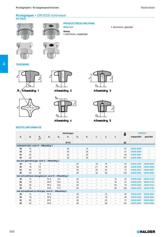 HALDER Hoofdcatalogus Normdelen NR.: 21021 - Pagina 636