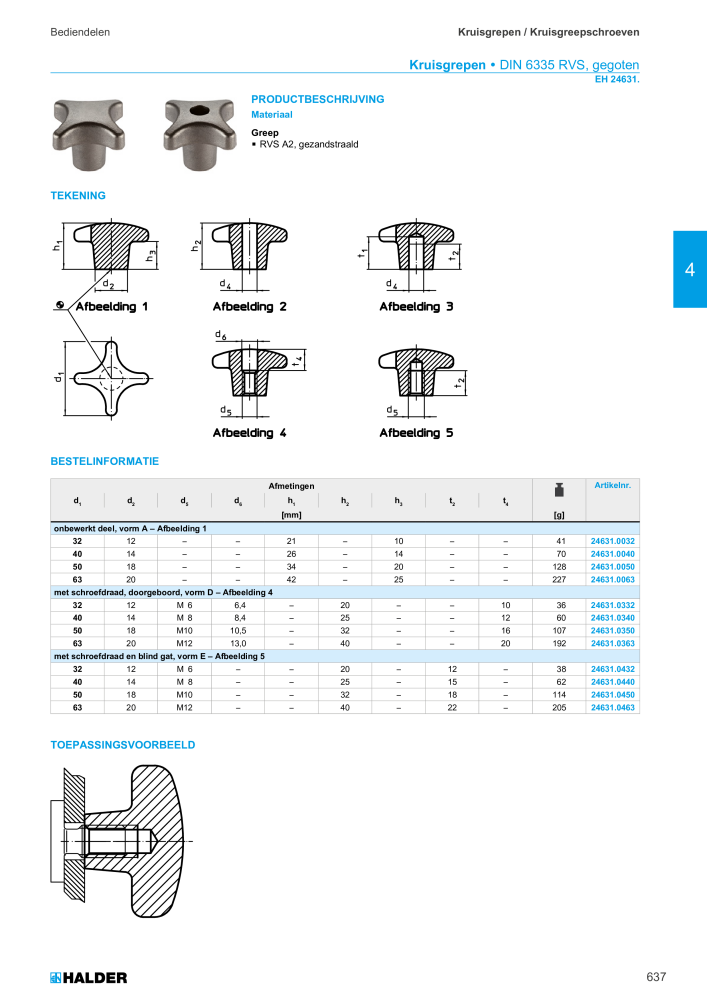 HALDER Hoofdcatalogus Normdelen NR.: 21021 - Pagina 637