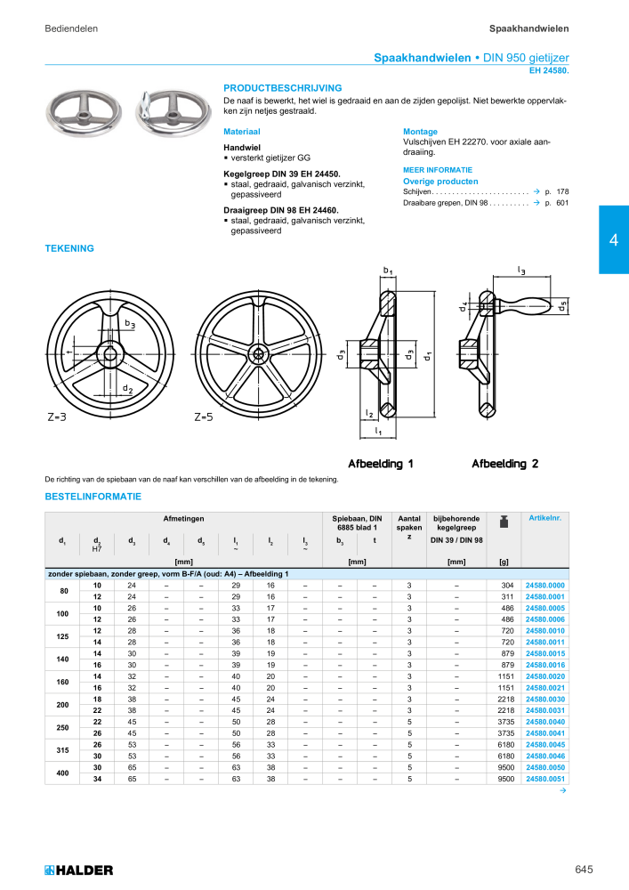 HALDER Hoofdcatalogus Normdelen NR.: 21021 - Pagina 645