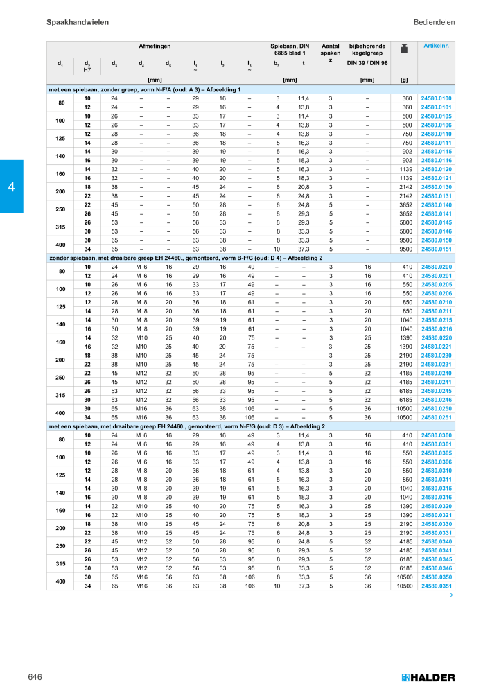 HALDER Hoofdcatalogus Normdelen NR.: 21021 - Pagina 646