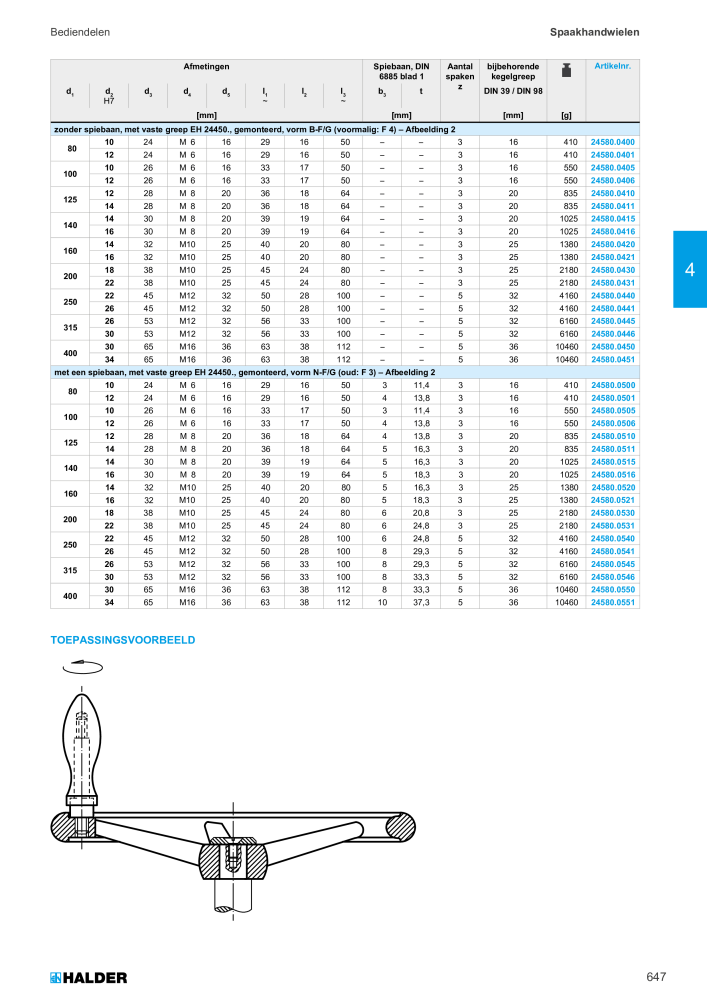 HALDER Hoofdcatalogus Normdelen NR.: 21021 - Pagina 647