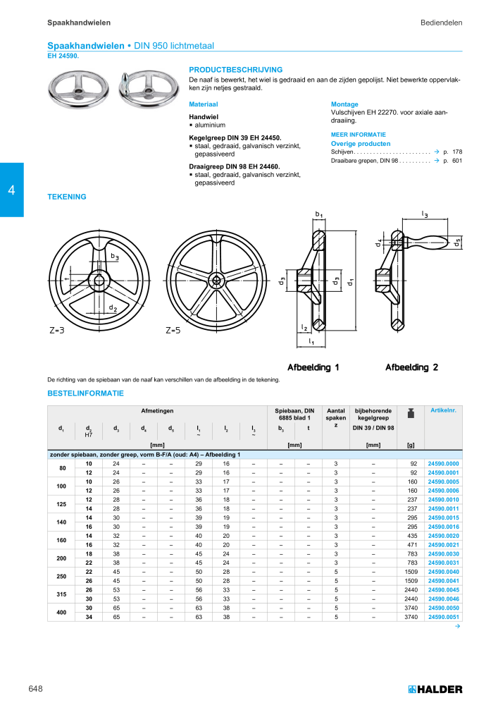 HALDER Hoofdcatalogus Normdelen NR.: 21021 - Pagina 648