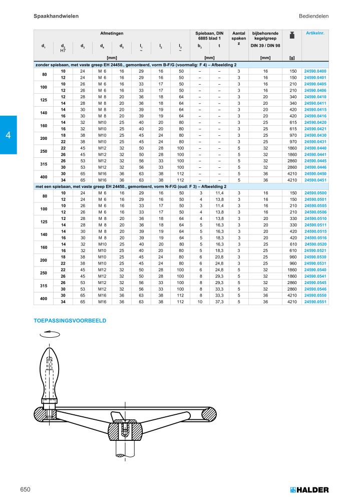 HALDER Hoofdcatalogus Normdelen NR.: 21021 - Pagina 650