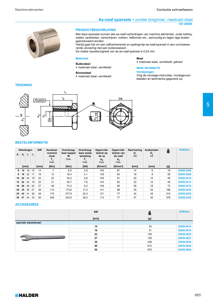 HALDER Hoofdcatalogus Normdelen NR.: 21021 - Pagina 665